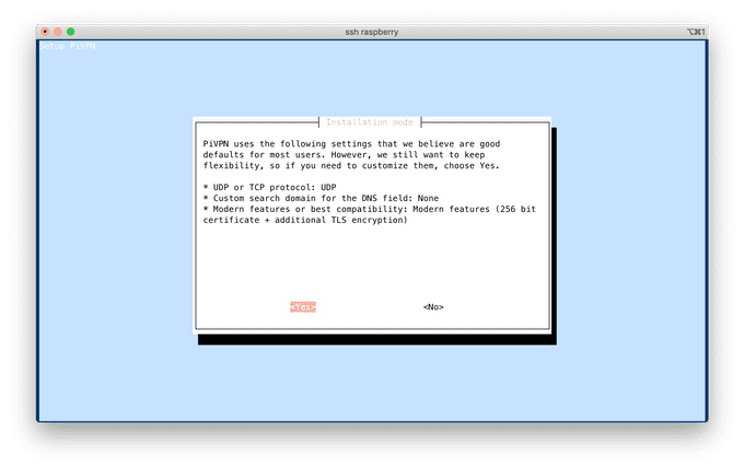 OpenVPN setup configuration